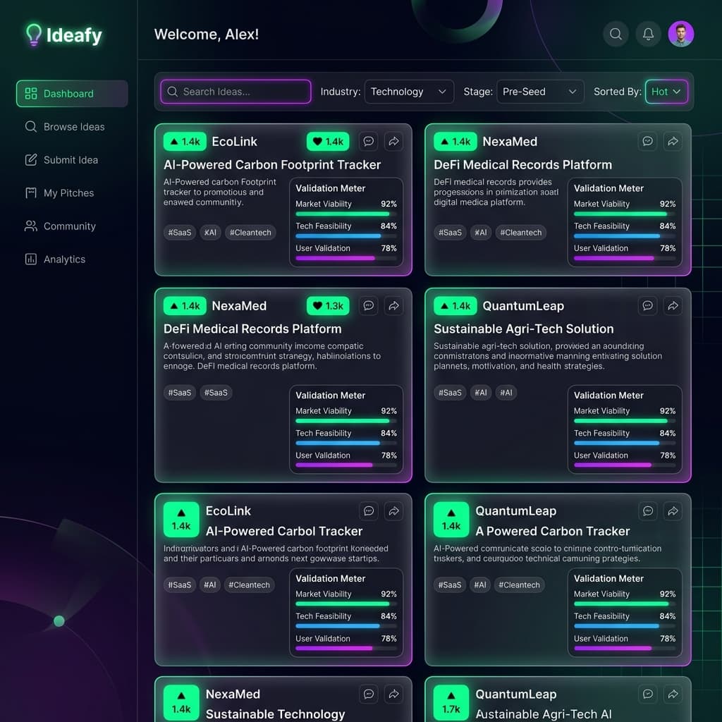 Ideafy — Startup Idea Platform